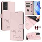 For TCL 40 SE Smile Embossing RFID Leather Phone Case(Pink) - 1