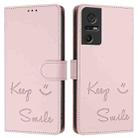 For TCL 40 SE Smile Embossing RFID Leather Phone Case(Pink) - 3