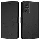 For TCL 40 SE Smile Embossing RFID Leather Phone Case(Black) - 3