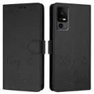 For TCL 40 R 5G Smile Embossing RFID Leather Phone Case(Black) - 3