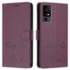 For TCL 40 R 5G Smile Embossing RFID Leather Phone Case(Violet) - 3