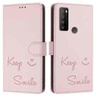 For TCL 30 XL T701DL Smile Embossing RFID Leather Phone Case(Pink) - 3