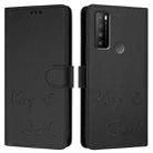 For TCL 30 XL T701DL Smile Embossing RFID Leather Phone Case(Black) - 3