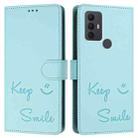 For TCL 305 / 306 Smile Embossing RFID Leather Phone Case(Mint Green) - 3