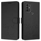 For TCL 305 / 306 Smile Embossing RFID Leather Phone Case(Black) - 3