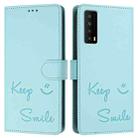 For TCL Stylus 5G Smile Embossing RFID Leather Phone Case(Mint Green) - 3