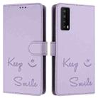 For TCL Stylus 5G Smile Embossing RFID Leather Phone Case(Light Purple) - 3