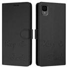 For TCL 30Z T602DL Smile Embossing RFID Leather Phone Case(Black) - 3