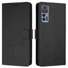 For TCL 30 4G / 30 5G / 30 Plus Smile Embossing RFID Leather Phone Case(Black) - 3