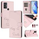 For TCL 30 SE Smile Embossing RFID Leather Phone Case(Pink) - 1