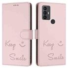 For TCL 30 SE Smile Embossing RFID Leather Phone Case(Pink) - 3