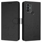 For TCL 30 SE Smile Embossing RFID Leather Phone Case(Black) - 3