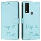 For TCL 30 XE 5G Smile Embossing RFID Leather Phone Case(Mint Green) - 3