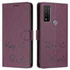 For TCL 20 R 5G Smile Embossing RFID Leather Phone Case(Violet) - 3