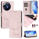 For TCL 50 Pro NxtPaper Smile Embossing RFID Leather Phone Case(Pink) - 1