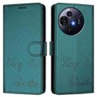 For TCL 50 Pro NxtPaper Smile Embossing RFID Leather Phone Case(Peacock Green) - 3