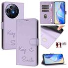 For TCL 50 Pro NxtPaper Smile Embossing RFID Leather Phone Case(Light Purple) - 1