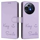 For TCL 50 Pro NxtPaper Smile Embossing RFID Leather Phone Case(Light Purple) - 2