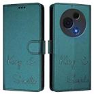 For TCL 60 NxtPaper Smile Embossing RFID Leather Phone Case(Peacock Green) - 2
