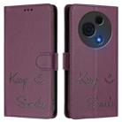 For TCL 60 NxtPaper Smile Embossing RFID Leather Phone Case(Violet) - 2