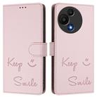 For TCL 605 / 60 SE Smile Embossing RFID Leather Phone Case(Pink) - 2
