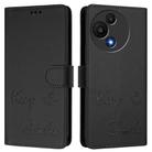 For TCL 605 / 60 SE Smile Embossing RFID Leather Phone Case(Black) - 2