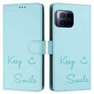 For T-Mobile REVVL 7 Pro 5G Smile Embossing RFID Leather Phone Case(Mint Green) - 3