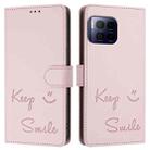 For T-Mobile REVVL 7 Pro 5G Smile Embossing RFID Leather Phone Case(Pink) - 3