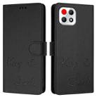 For T-Mobile REVVL 7 5G Smile Embossing RFID Leather Phone Case(Black) - 3