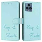 For T-Mobile REVVL 6 / 6x 5G Smile Embossing RFID Leather Phone Case(Mint Green) - 3