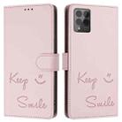 For T-Mobile REVVL 6 Pro / 6x Pro 5G Smile Embossing RFID Leather Phone Case(Pink) - 3