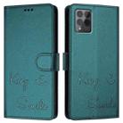 For T-Mobile REVVL 6 Pro / 6x Pro 5G Smile Embossing RFID Leather Phone Case(Peacock Green) - 3