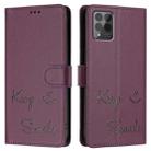 For T-Mobile REVVL 6 Pro / 6x Pro 5G Smile Embossing RFID Leather Phone Case(Violet) - 3