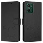 For HMD Pulse Pro  Smile Embossing RFID Leather Phone Case(Black) - 3