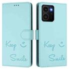 For HMD Skyline Smile Embossing RFID Leather Phone Case(Mint Green) - 3