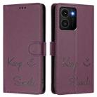 For HMD Skyline Smile Embossing RFID Leather Phone Case(Violet) - 3