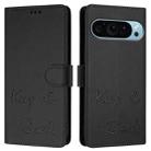 For Google Pixel 9 Pro XL Smile Embossing RFID Leather Phone Case(Black) - 3