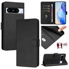 For Google Pixel 8 Pro Smile Embossing RFID Leather Phone Case(Black) - 1