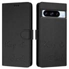 For Google Pixel 8 Pro Smile Embossing RFID Leather Phone Case(Black) - 3