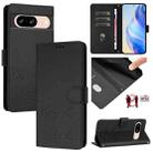 For Google Pixel 8 Smile Embossing RFID Leather Phone Case(Black) - 1