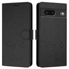 For Google Pixel 7 Smile Embossing RFID Leather Phone Case(Black) - 3