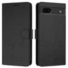 For Google Pixel 6a Smile Embossing RFID Leather Phone Case(Black) - 3
