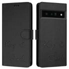 For Google Pixel 6 Pro Smile Embossing RFID Leather Phone Case(Black) - 3