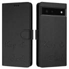 For Google Pixel 6 Smile Embossing RFID Leather Phone Case(Black) - 3