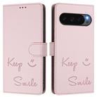 For Google Pixel 10 5G / 10 Pro 5G Global Smile Embossing RFID Leather Phone Case(Pink) - 2