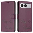 For OnePlus Nord 4 5G Smile Embossing RFID Leather Phone Case(Violet) - 3