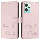 For OnePlus Nord CE 2 Lite 5G Smile Embossing RFID Leather Phone Case(Pink) - 3