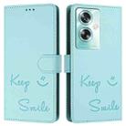 For OnePlus Nord N30 SE Smile Embossing RFID Leather Phone Case(Mint Green) - 3