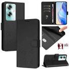 For OnePlus Nord N30 SE Smile Embossing RFID Leather Phone Case(Black) - 1