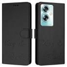 For OnePlus Nord N30 SE Smile Embossing RFID Leather Phone Case(Black) - 3